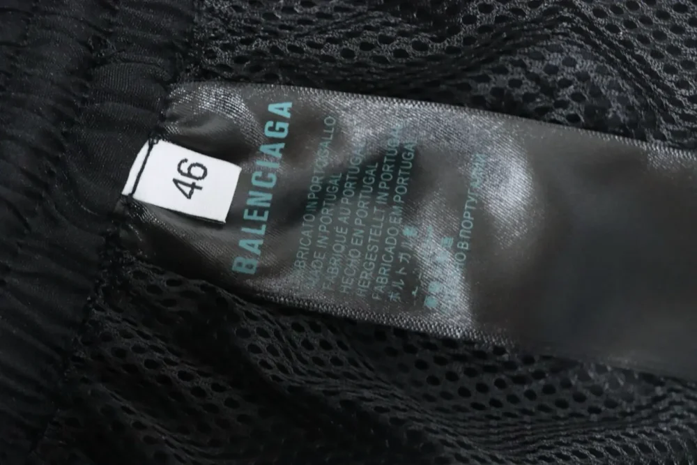 Balenciaga Schwarze Webhose mit fünf Balken und Halbring – Bild 9