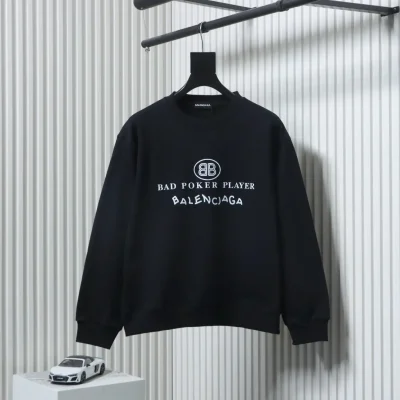 Balenciaga Sweatshirt mit Rundhalsausschnitt und Poker-Schriftzug