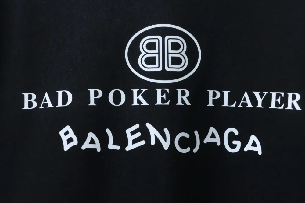 Balenciaga Sweatshirt mit Rundhalsausschnitt und Poker-Schriftzug – Bild 4