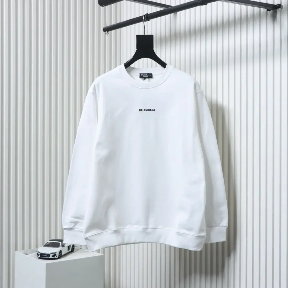 Balenciaga Sweatshirt mit Rundhalsausschnitt und gesticktem Schriftzug – Bild 12