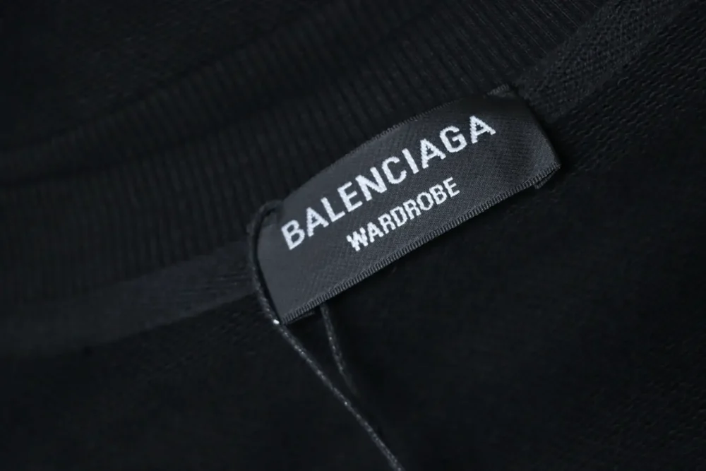 Balenciaga Sweatshirt mit Rundhalsausschnitt und gesticktem Schriftzug – Bild 9