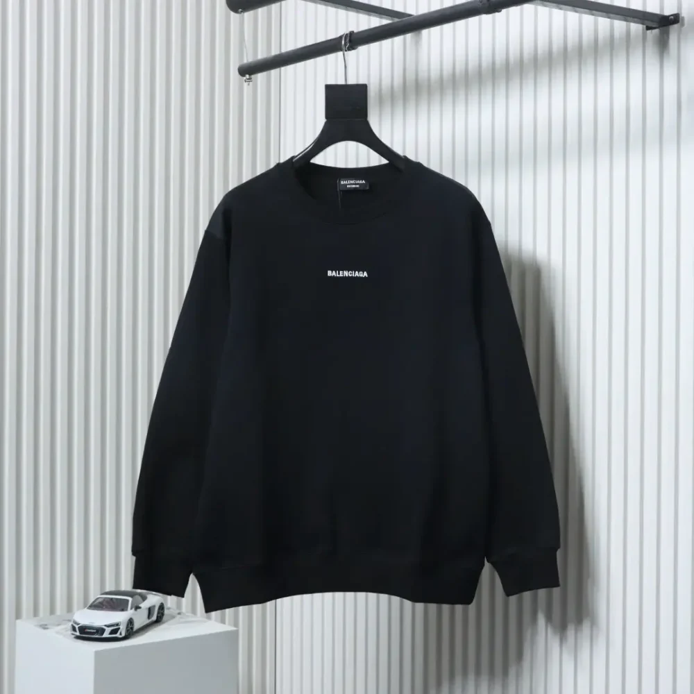 Balenciaga Sweatshirt mit Rundhalsausschnitt und gesticktem Schriftzug – Bild 2