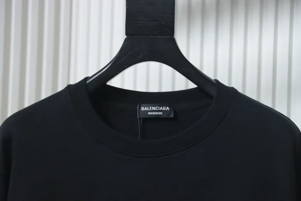 Balenciaga Sweatshirt mit Rundhalsausschnitt und gesticktem Schriftzug – Bild 3