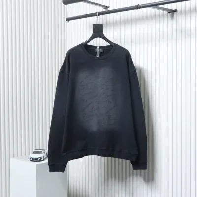 Balenciaga Sweatshirt mit Rundhalsausschnitt und verwaschenem Bullet-Siebdruck