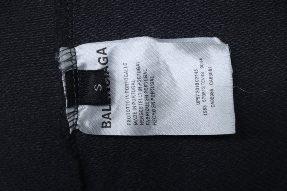 Balenciaga Zerrissenes Kapuzensweatshirt mit Doppel-B-Logo-Print – Bild 10