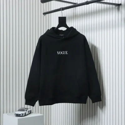 Balenciaga x Vogue-Kollaboration Kapuzensweatshirt mit Leuchtturm-Digitaldruck und Rücken
