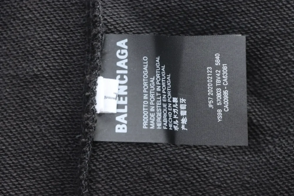 Balenciaga – Kapuzensweatshirt mit Cola-Stickerei und Schlammfärbung im Used-Look XXL – Bild 9