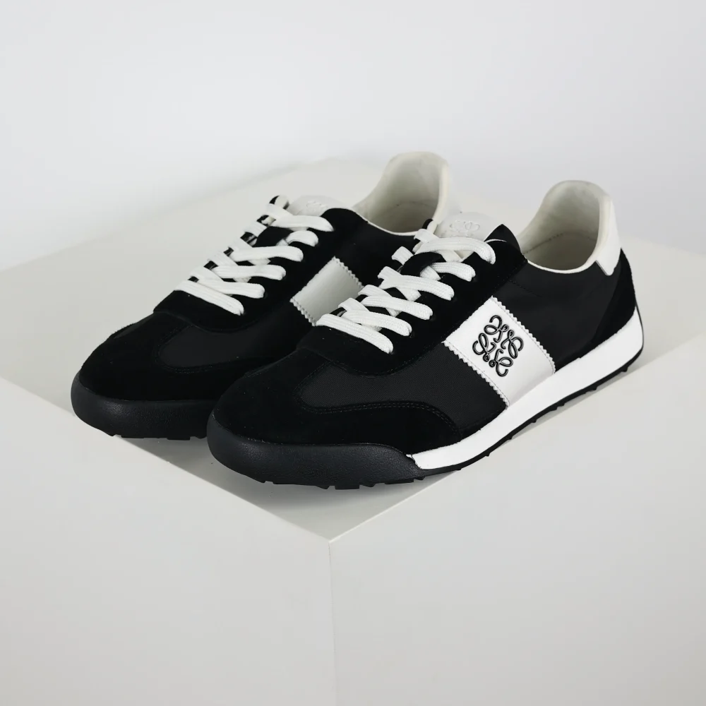 Ballet Runner Forrest Gump Retro Deutsche Trainingsschuhe Dünne Sohle All-Match Casual Sportschuhe Schwarz und Weiß