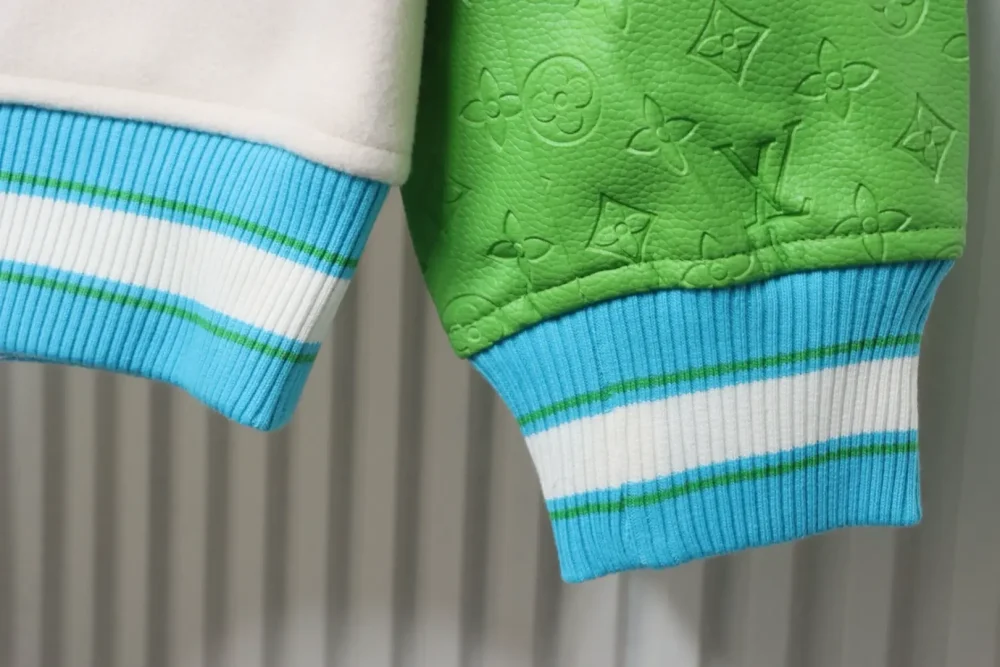 Bestickte Ärmel aus Duck Towel mit Baseballjacke mit Monogrammprägung – Bild 6