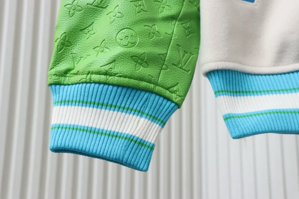 Bestickte Ärmel aus Duck Towel mit Baseballjacke mit Monogrammprägung – Bild 5