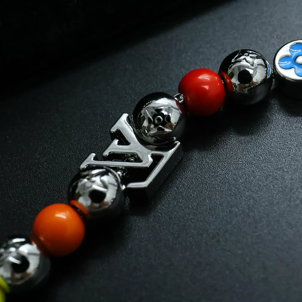 Buntes Perlenarmband mit Karabinerverschluss – Bild 4