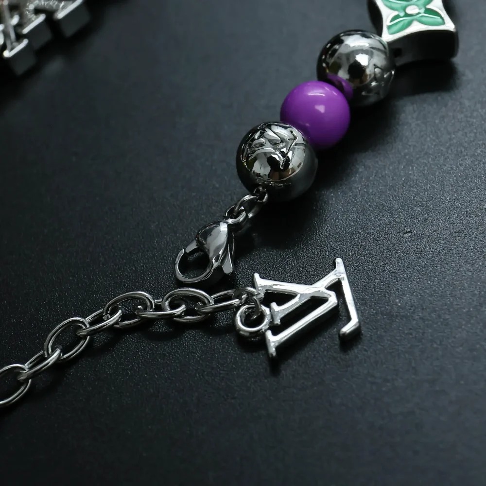 Buntes Perlenarmband mit Karabinerverschluss – Bild 5