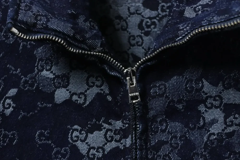 Camouflage-Allover-Jacquard-Jeansjacke – Bild 8