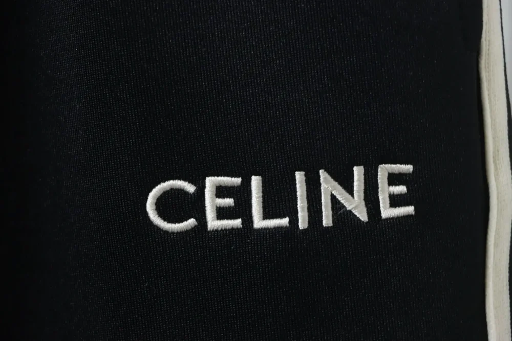 Celine Classic Anzughose aus Webstoff mit kleinem Logo in Schwarz – Bild 11