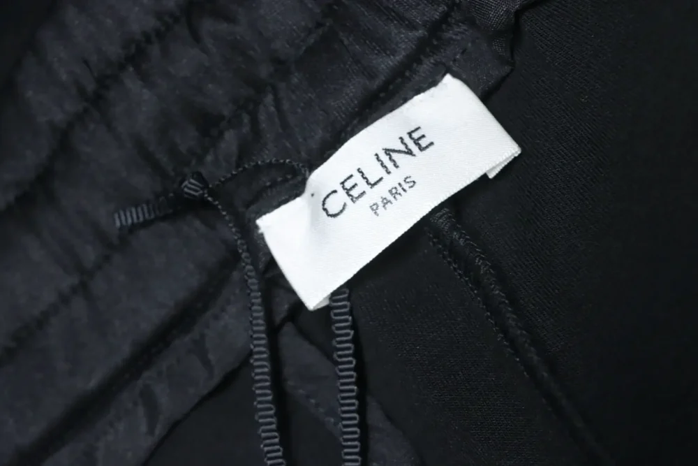 Celine Classic Anzughose aus Webstoff mit kleinem Logo in Schwarz – Bild 7