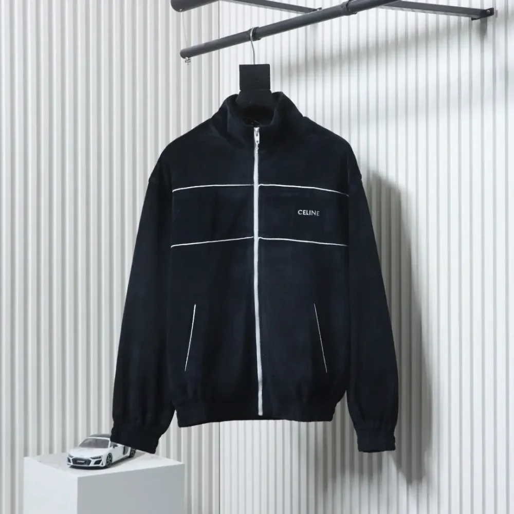 Celine Samtjacke mit Reißverschluss
