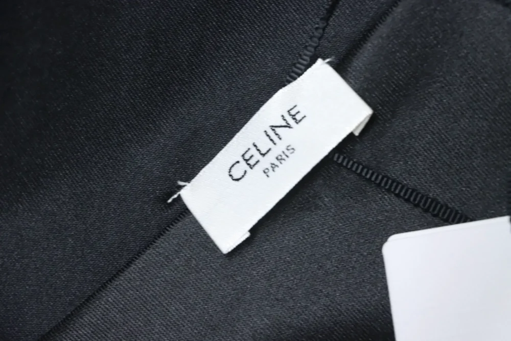 Celine klassische Anzugjacke mit kleinem Label und Schleife in Schwarz – Bild 9