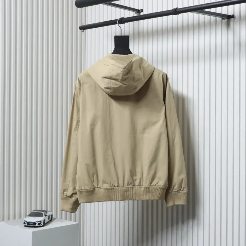 Embroidered lettering hooded windbreaker – Bild 12