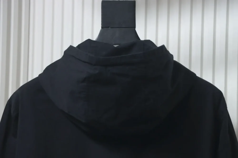 Embroidered lettering hooded windbreaker – Bild 24