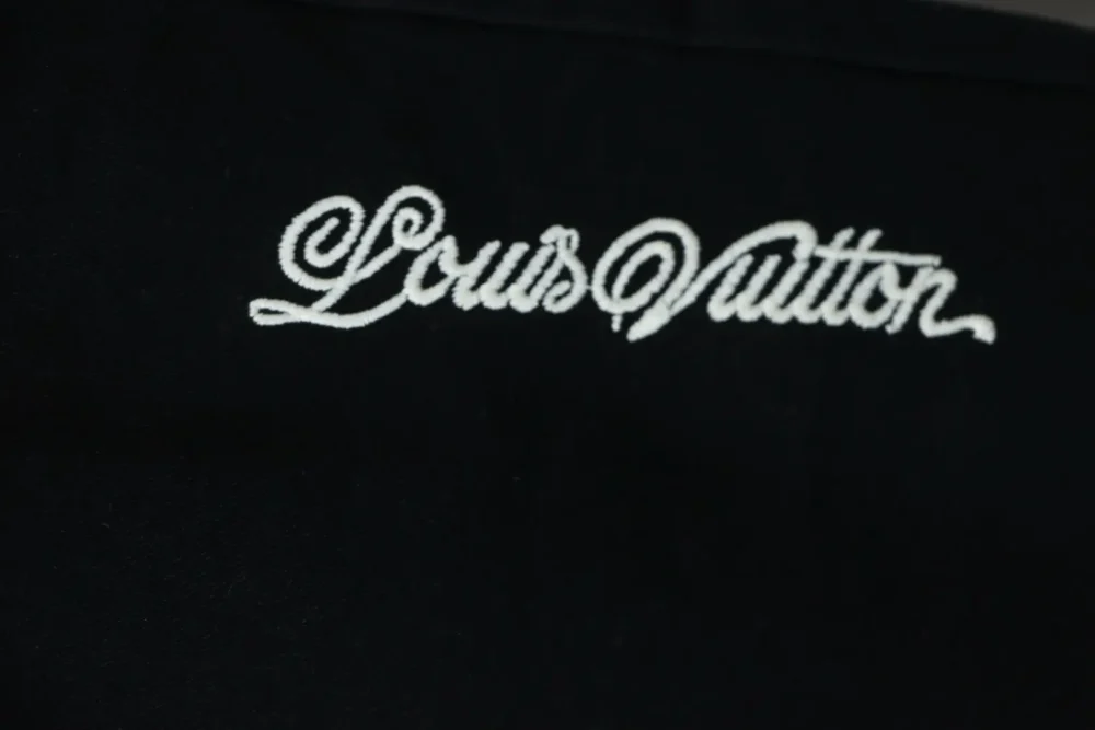 Flared trousers with embroidered lettering back pocket patches – Bild 8