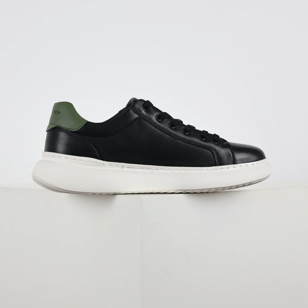Freizeit-Sportschuhe für Herren in Schwarz, Grün und Weiß – Bild 4