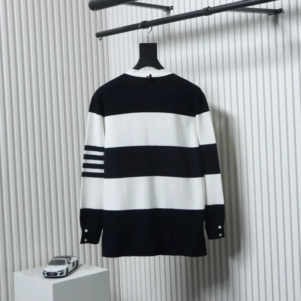 HOM BROWNE TB Thom Browne 25FW wide stripe knitted sweater cardigan – Bild 8