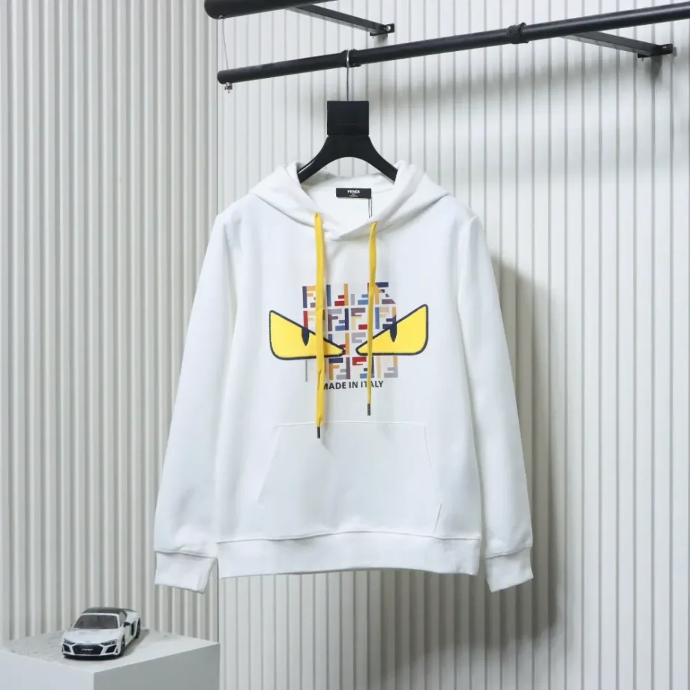 Handtuch-Kapuzenpullover mit FF-Buchstabendruck und Augenklappe XXL – Bild 11