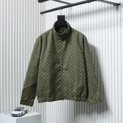 Jacke aus Jacquard-Canvas mit Allover-Monogramm-Print