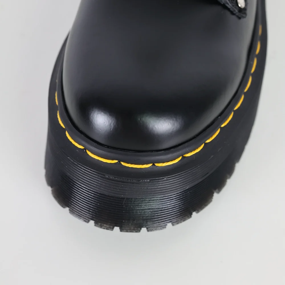 Jadon Max Buttero Plateaustiefel aus schwarzem Leder – Bild 10