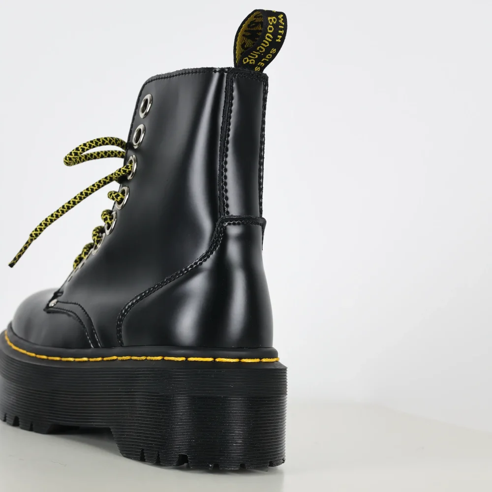 Jadon Max Buttero Plateaustiefel aus schwarzem Leder – Bild 9