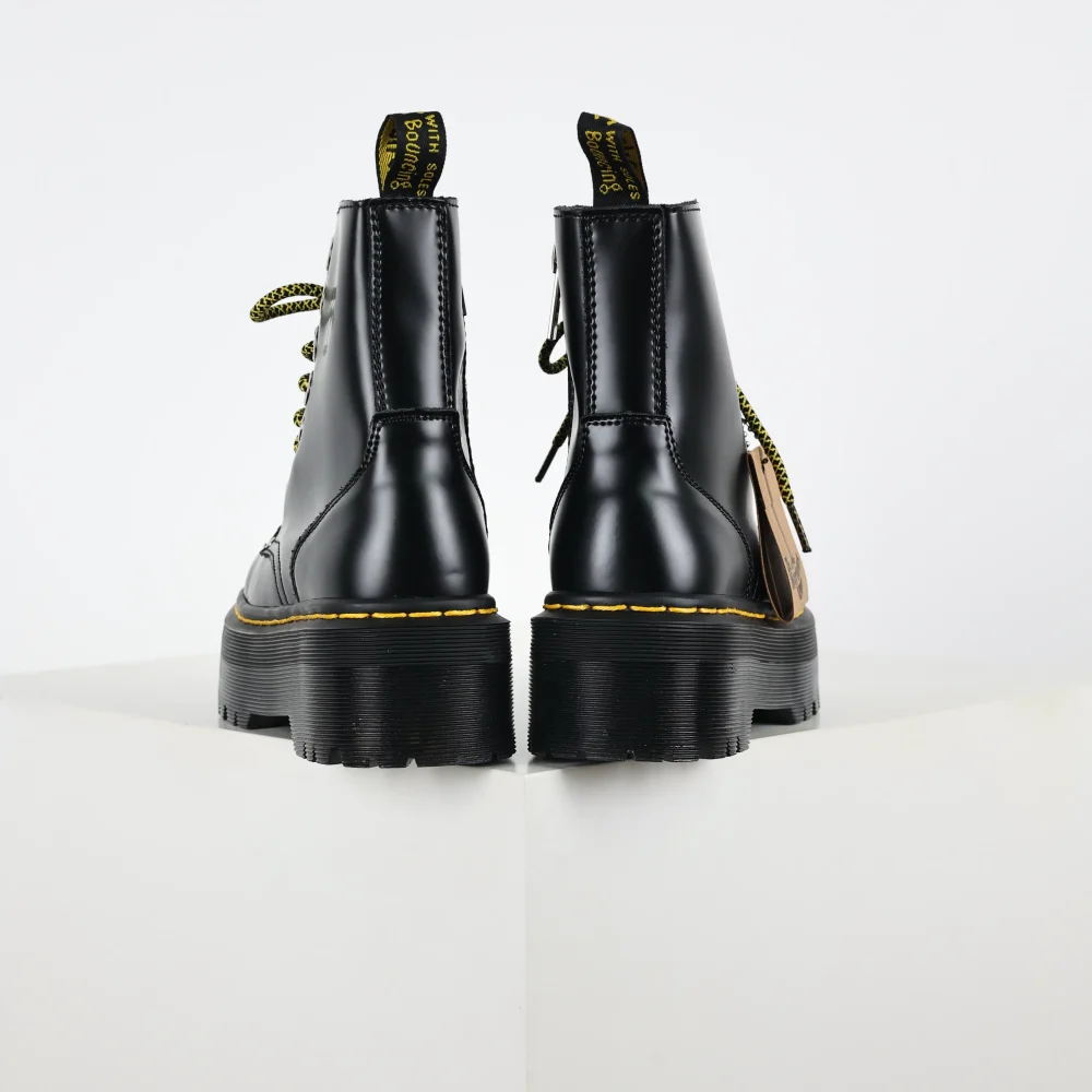 Jadon Max Buttero Plateaustiefel aus schwarzem Leder – Bild 8