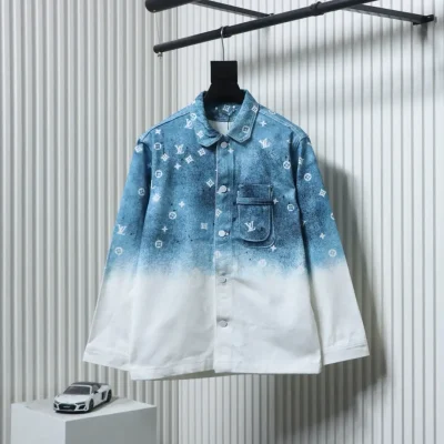 Jeanshemdjacke mit Monogramm und Sternenhimmel