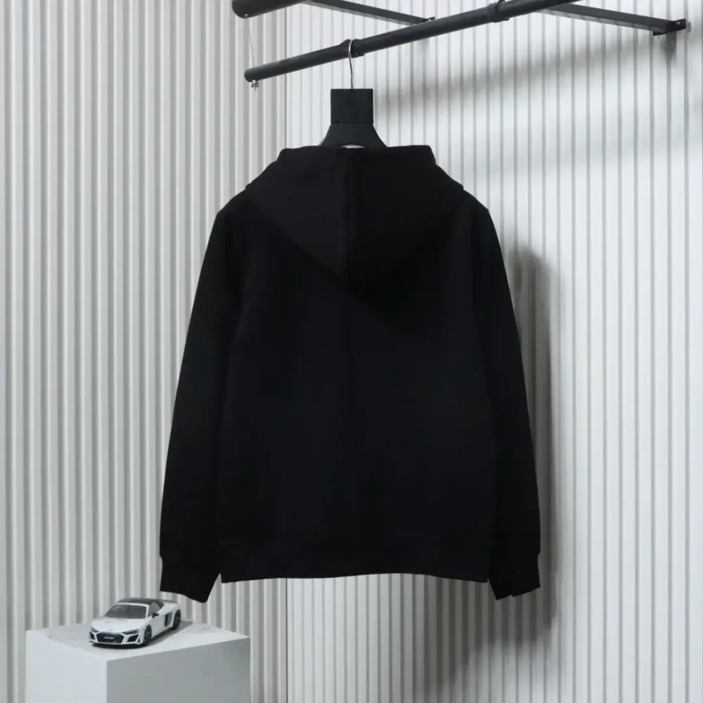Kapuzensweatshirt mit Dreieckslogo und falscher Reißverschlusstasche XXL – Bild 2