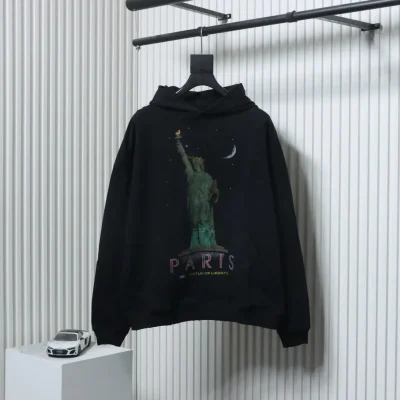 Kapuzensweatshirt mit Freiheitsstatue-Print
