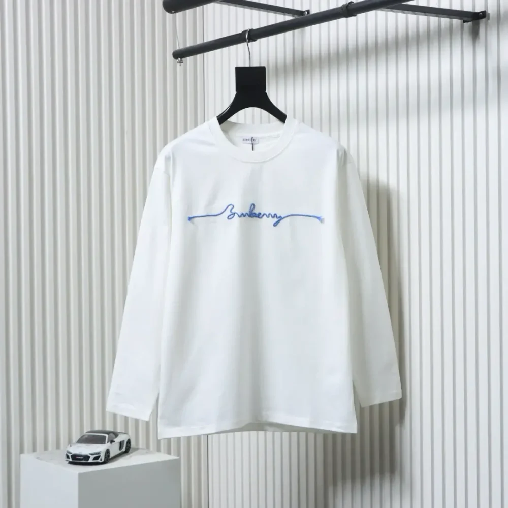 Langärmliges T-Shirt mit aufgesticktem Burberry-Signaturlogo – Bild 12