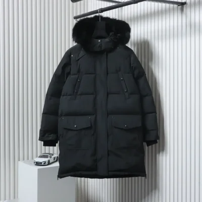 M00seknuck1esstir1ing klassische lange Daunenjacke