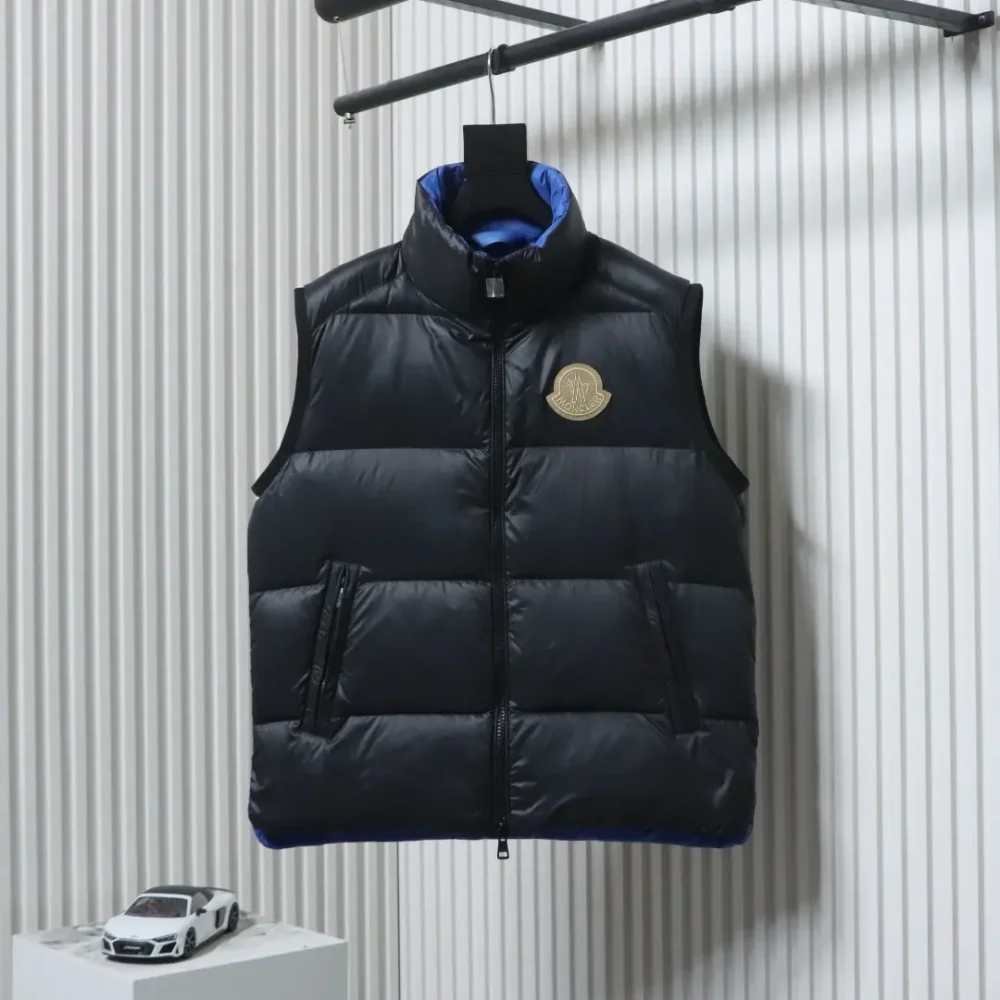 Moncler limitierte Auflage Logo blau Fat Man Weste