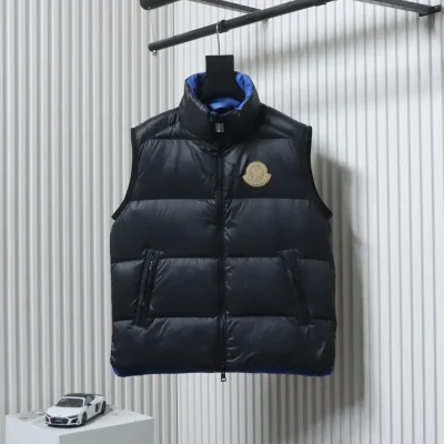 Moncler limitierte Auflage Logo blau Fat Man Weste