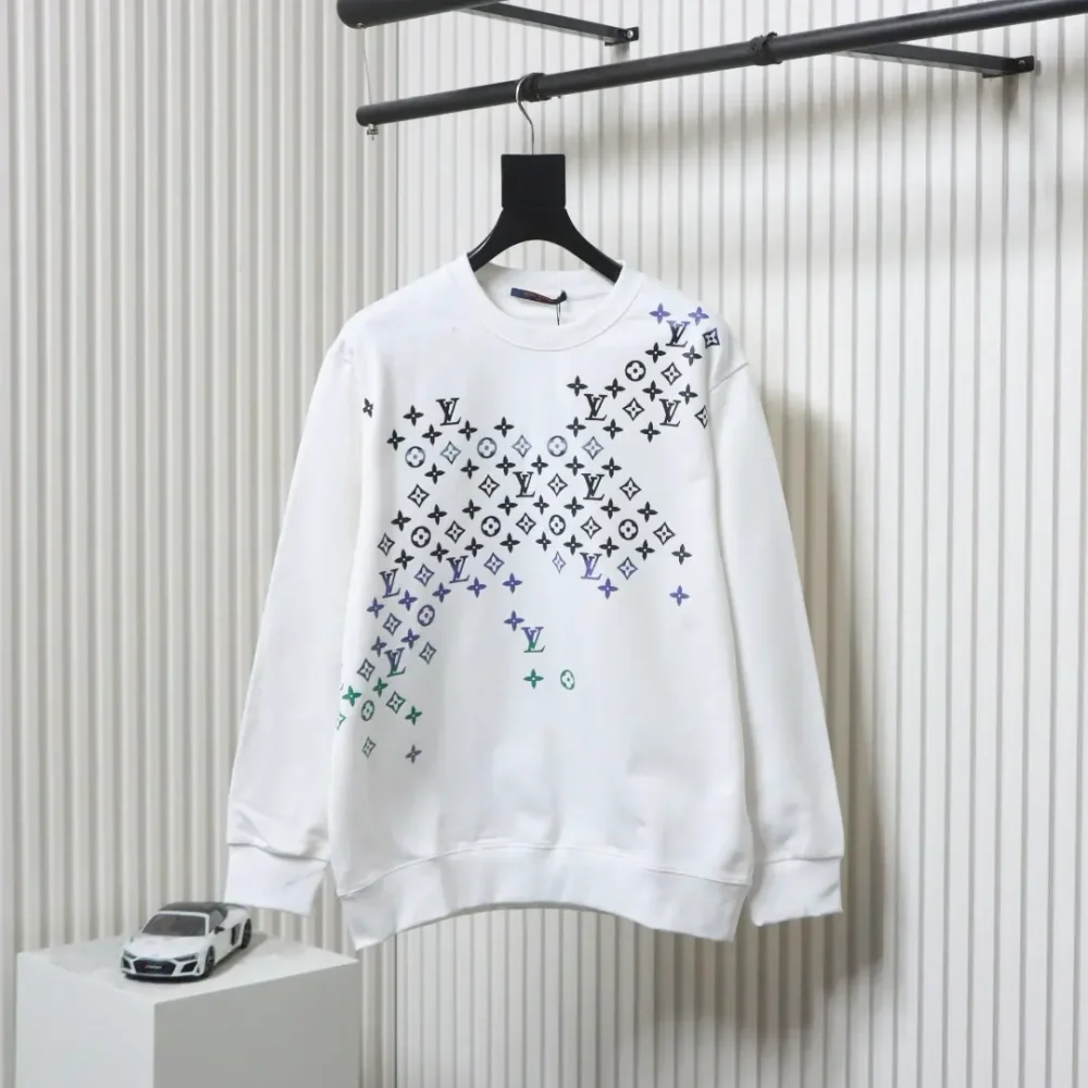 Monogram gradient print crew neck sweatshirt – Bild 11