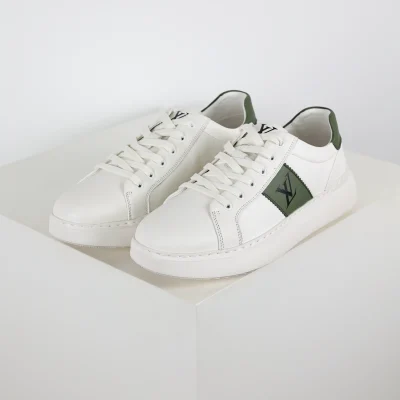 Neu Designer Schuhe Männer Frauen Plattform Turnschuhe Grün und Weiß