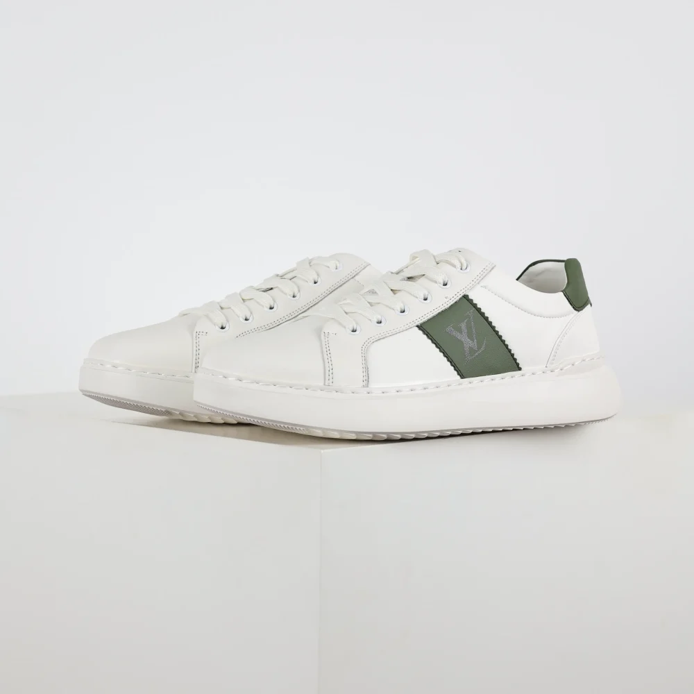 Neu Designer Schuhe Männer Frauen Plattform Turnschuhe Grün und Weiß – Bild 3