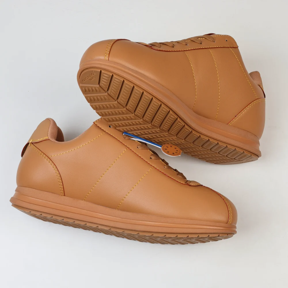 Nigo Buttersoft Low-Top-Sneaker mit runder Zehenpartie und Schnürung Braun – Bild 8