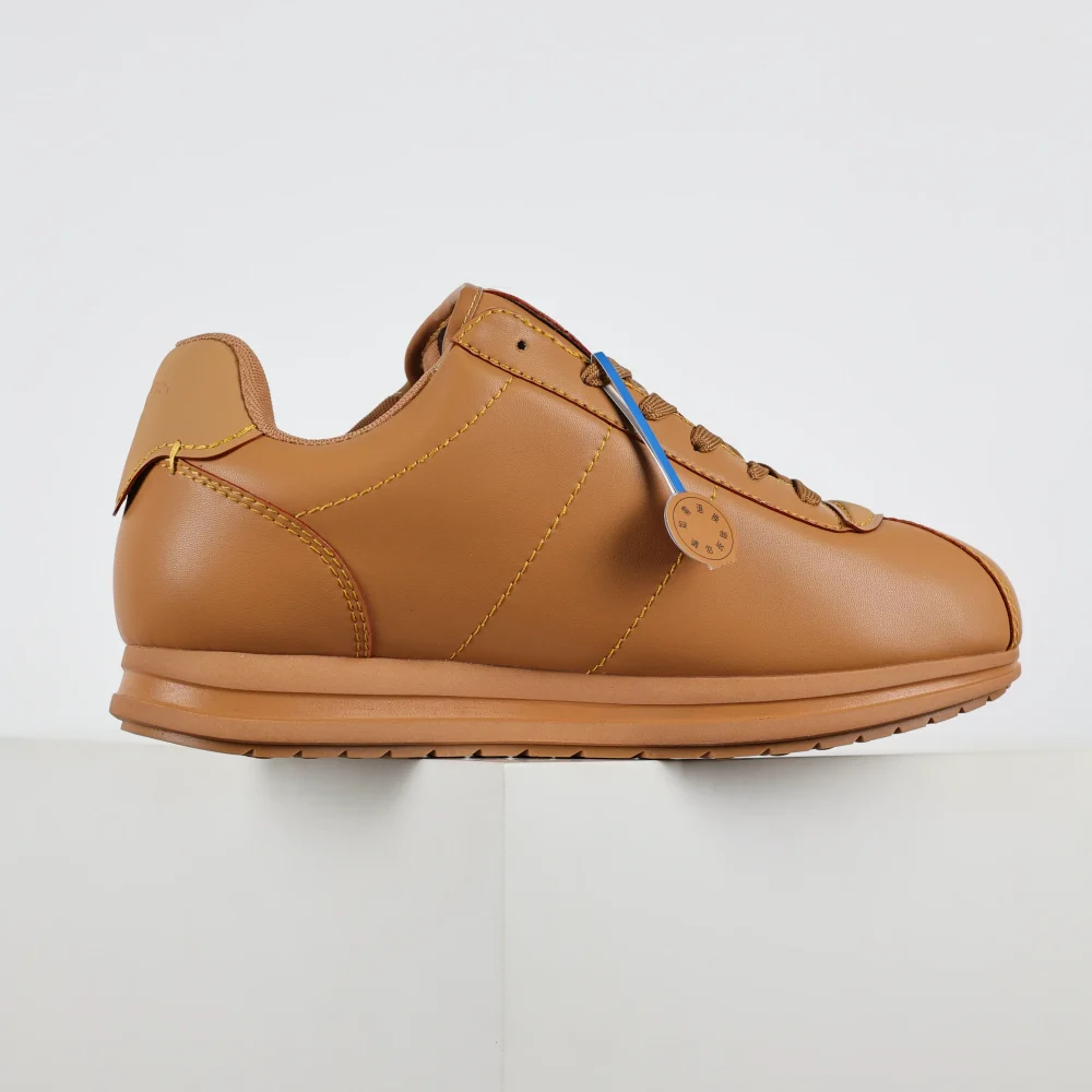 Nigo Buttersoft Low-Top-Sneaker mit runder Zehenpartie und Schnürung Braun – Bild 4
