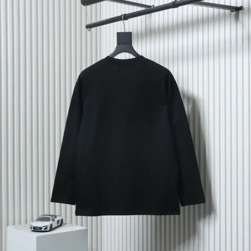 Prada Langarmshirt mit Reißverschluss auf der Brust und Dreieckslogo – Bild 2