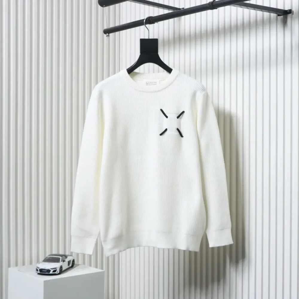 Pullover mit Rundhalsausschnitt und Logo von Margiela – Bild 12