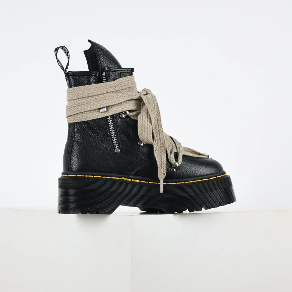 R1c.k 0wens x Dr. Martens 1460 Bex Wanderstiefel Schwarze Martin-Stiefel mit klobigem Absatz – Bild 7
