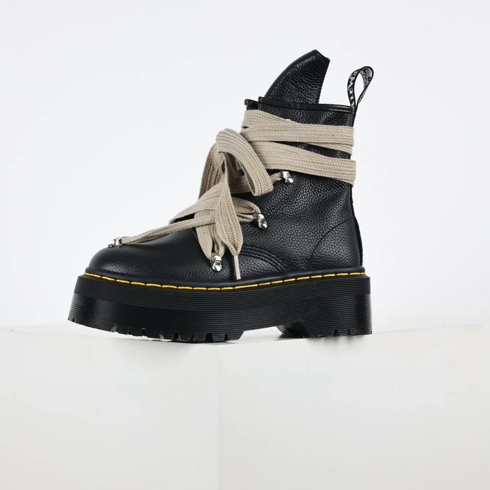R1c.k 0wens x Dr. Martens 1460 Bex Wanderstiefel Schwarze Martin-Stiefel mit klobigem Absatz – Bild 8