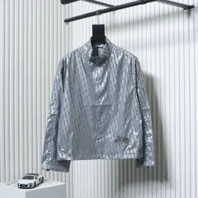 Reflektorjacke mit Stehkragen und Allover-Print