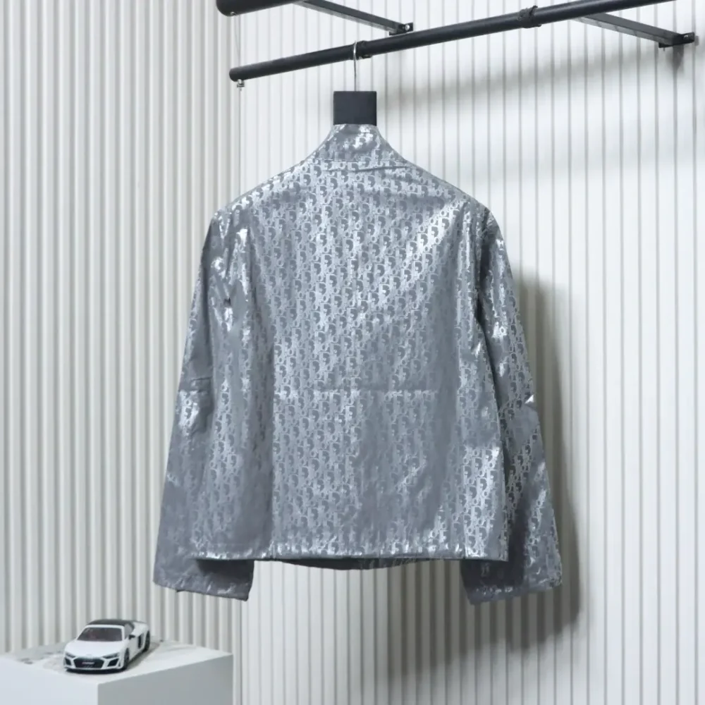Reflektorjacke mit Stehkragen und Allover-Print – Bild 2