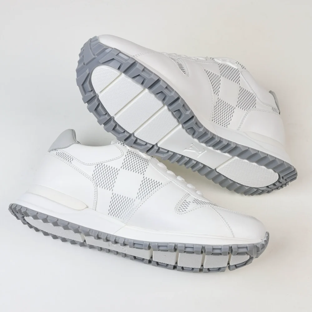 Run Away Lässige Low-Top-Schnürschuhe mit runder Zehenpartie in Schwarz und Weiß – Bild 7